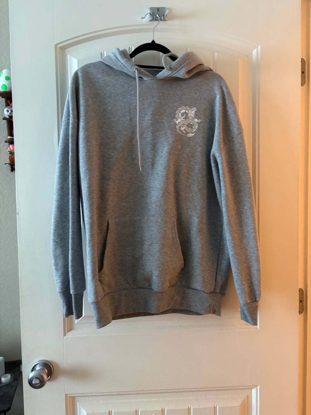 J for Justify Gray Pullover Hoodie with Chest Graphic